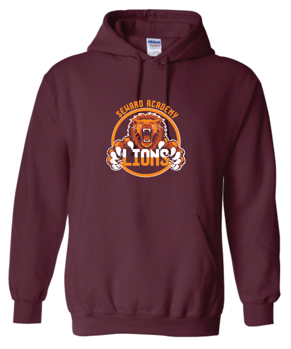 Seward Heavy Blend™ Hooded Sweatshirt Maroon 1