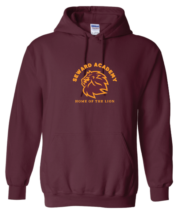 Seward Heavy Blend™ Hooded Sweatshirt Maroon 2