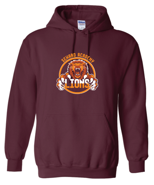 Seward Heavy Blend™ Hooded Sweatshirt Maroon 1